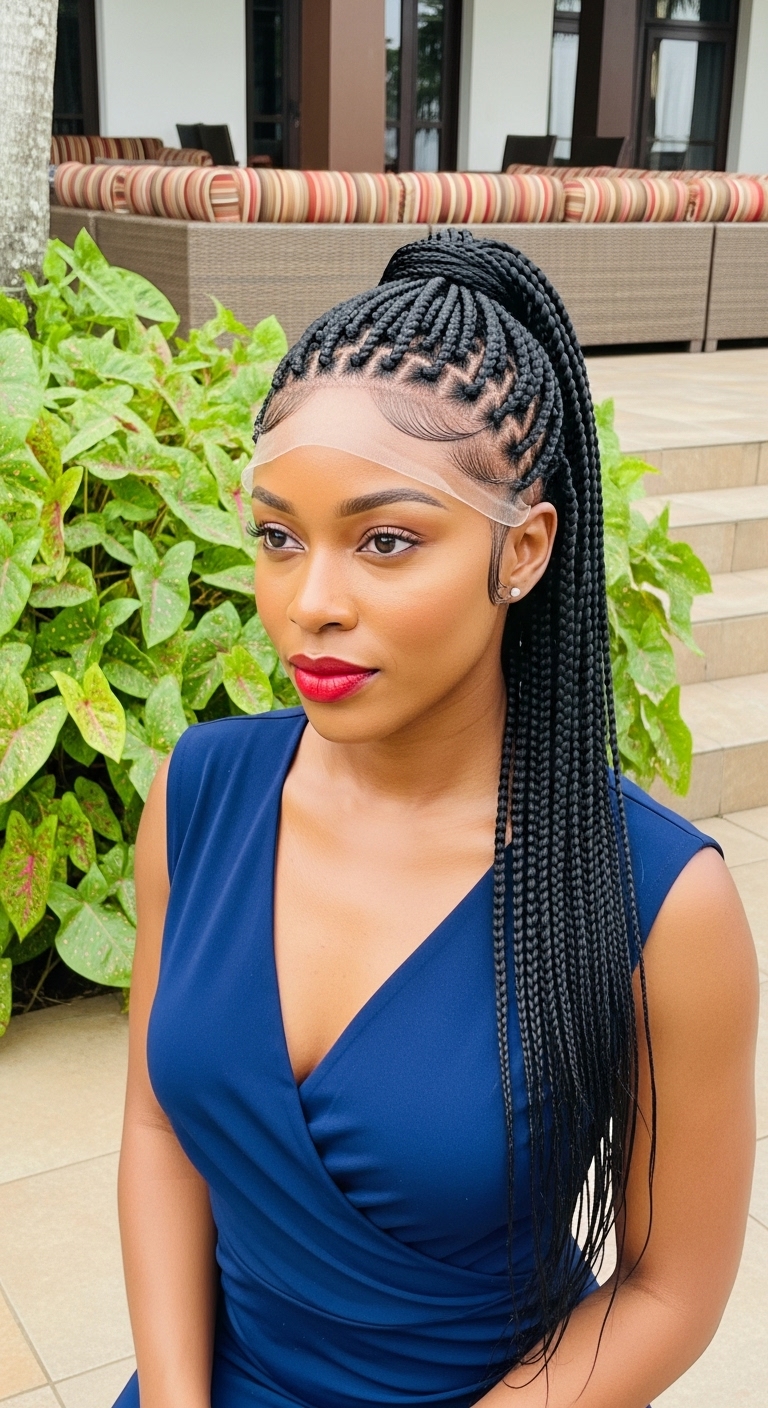 30" Knotless Full Lace Box Braid Wig