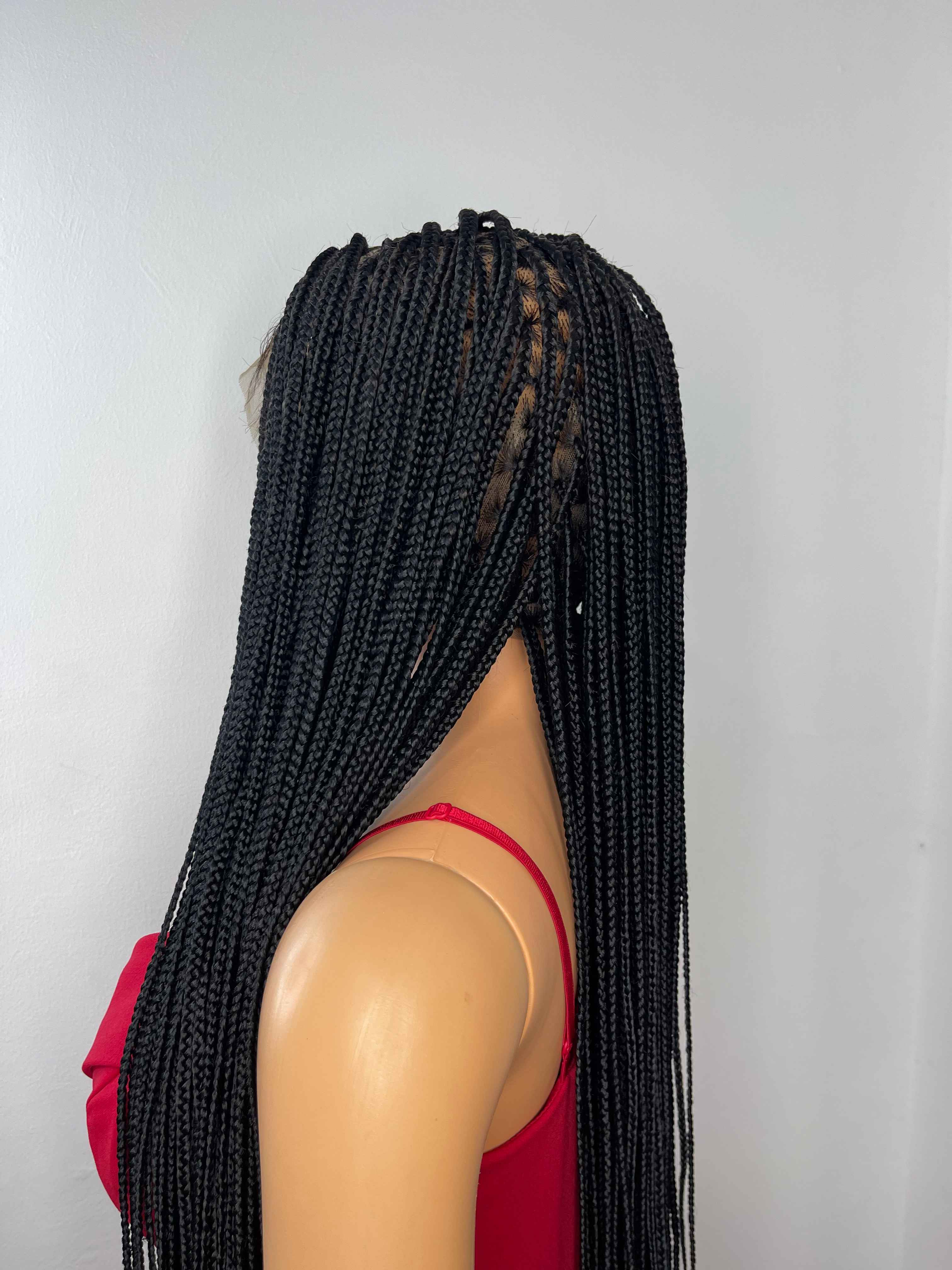30" Knotless Full Lace Box Braid Wig - Image 4