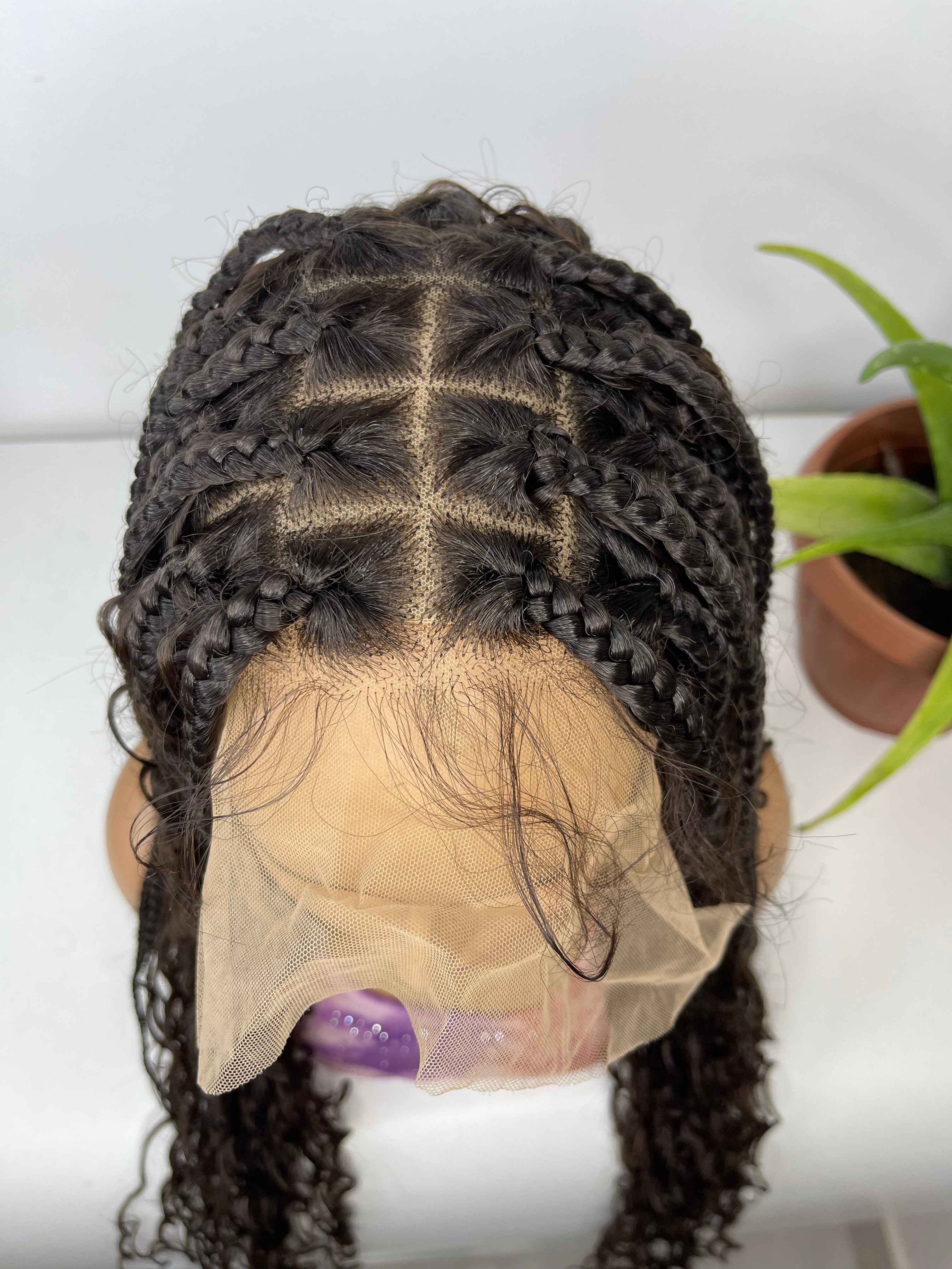 24" Goddess Full Lace Box Braid Wig - Image 3