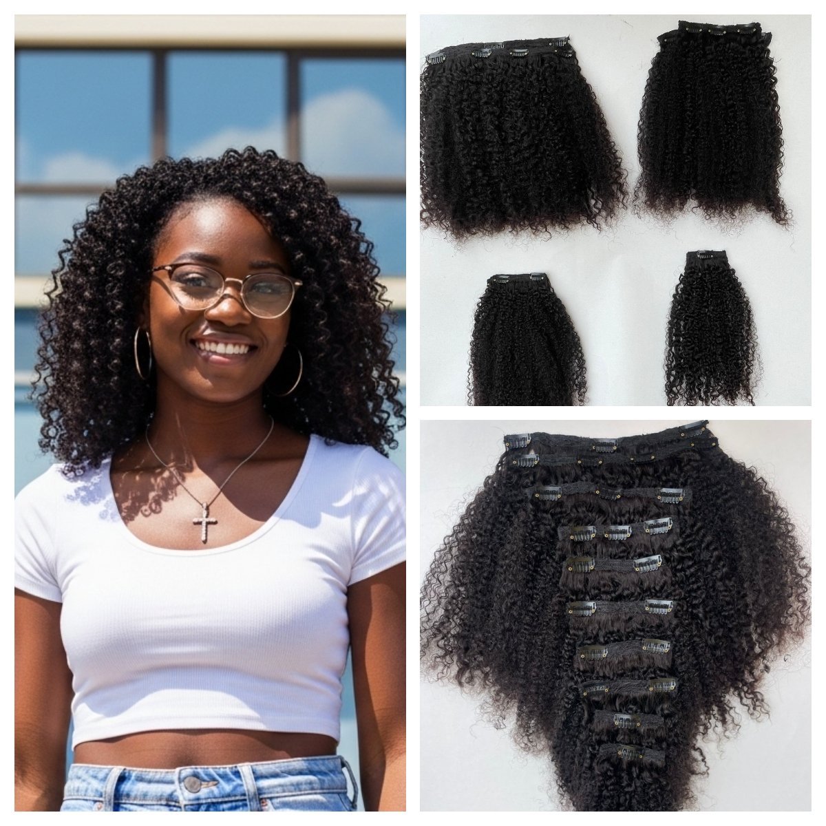 Afro Pixie Curly Clip-in Extensions