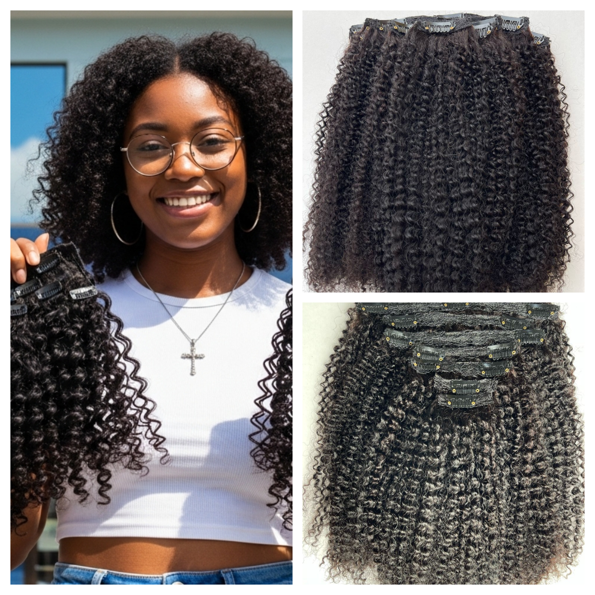 Afro Kinky Curls Clip-in Extensions