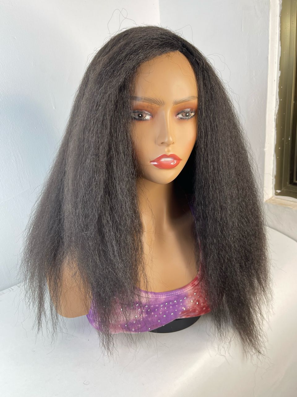 16" Kinky Straight Wig - Image 2