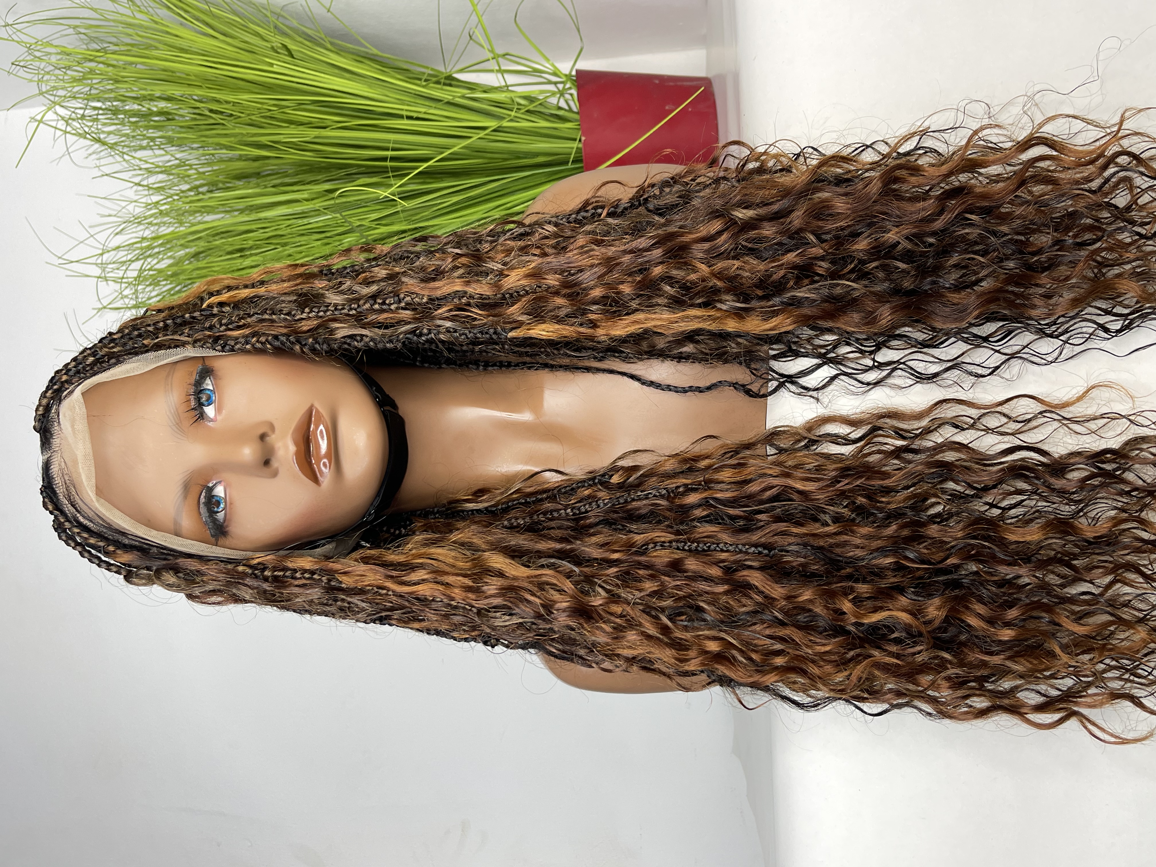 40” Full Lace Boho Braids Wig - Image 5