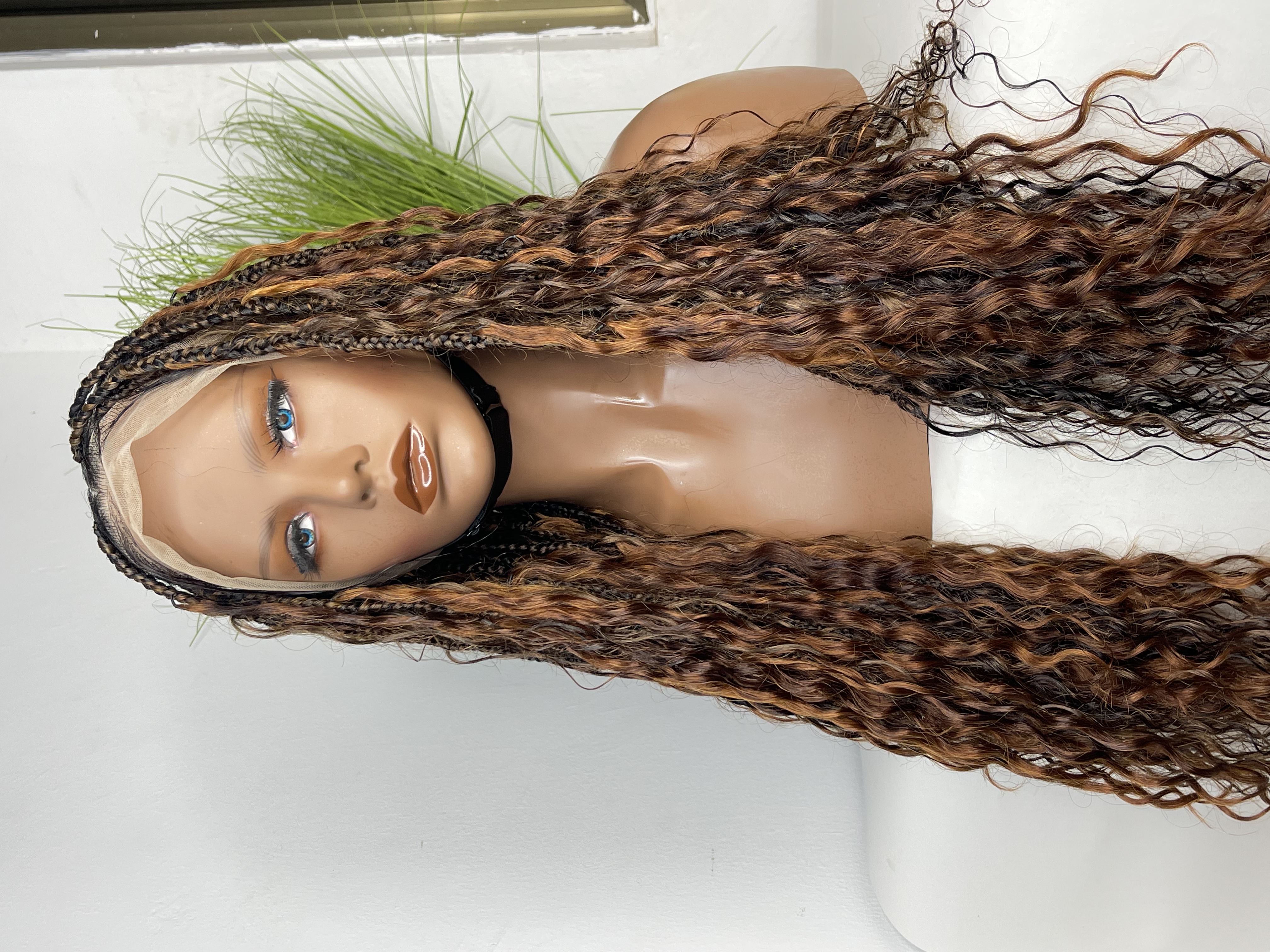 40” Full Lace Boho Braids Wig - Image 4