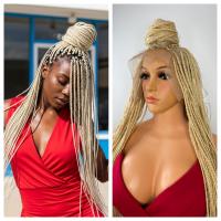 Light Blond Glueless Frontal Goddess Box Braid Wig